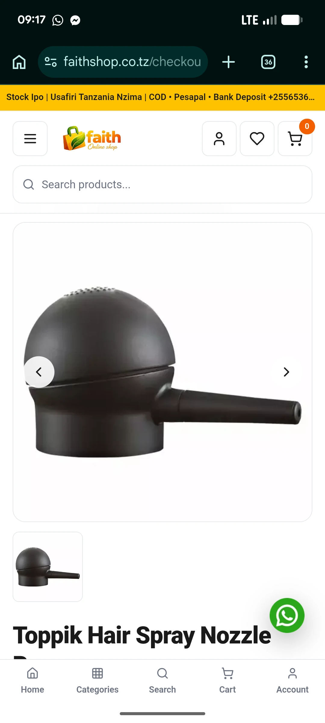 Toppik Hair Spray Nozzle Pump